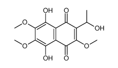 5,8-Dihydroxy-2-(1-hydroxyethyl)-3,6,7-trimethoxy-1,4-naphthoquinone Structure