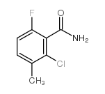 2-氯-6-氟-3-甲基苯甲酰胺结构式