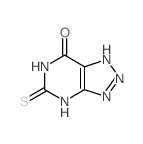 7H-1,2,3-Triazolo[4,5-d]pyrimidin-7-one,3,4,5,6-tetrahydro-5-thioxo-结构式