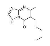 5-methyl-6-pentyl-1H-[1,2,4]triazolo[1,5-a]pyrimidin-7-one结构式