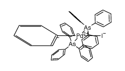 trans-[Pd(II)(Ph)I(AsPh3)2]结构式