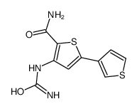 1-(2-氨基甲酰-5-(噻吩-3-基)噻吩-3-基)脲结构式
