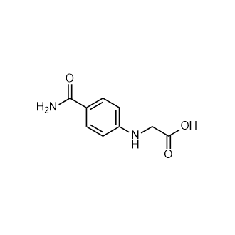 2-((4-氨基甲酰基苯基)氨基)乙酸(达比加群酯杂质)结构式