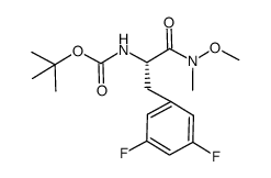 (S)-tert-butyl 3-(3,5-difluorophenyl)-1-(methoxy(methyl)amino)-1-oxopropan-2-ylcarbamate结构式