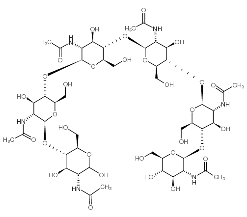 Hexa-N-acetylchitohexaose structure