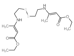 ethyl 3-[2-[2-(1-ethoxycarbonylprop-1-en-2-ylamino)ethyldisulfanyl]ethylamino]but-2-enoate结构式
