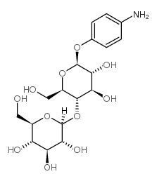 4-氨基苯基-Β-D-吡喃纤维二糖苷结构式