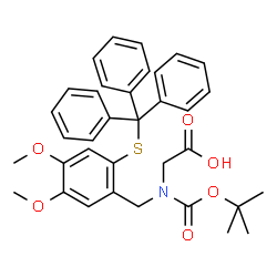 Boc-N-(4,5-dimethoxy-2-tritylsulfanyl-Bzl)-Gly-OH Structure