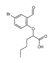 2-(4-bromo-2-formylphenoxy)-hexanoic acid结构式