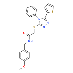 N-(4-METHOXYBENZYL)-2-([4-PHENYL-5-(2-THIENYL)-4H-1,2,4-TRIAZOL-3-YL]SULFANYL)ACETAMIDE Structure