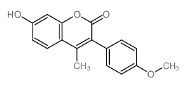 7-hydroxy-3-(4-methoxyphenyl)-4-methyl-chromen-2-one结构式