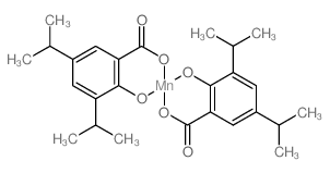 2-hydroxy-3,5-dipropan-2-yl-benzoic acid; manganese结构式