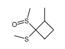 1-methylsulfinyl-1-methylthio-2-methylcyclobutane Structure