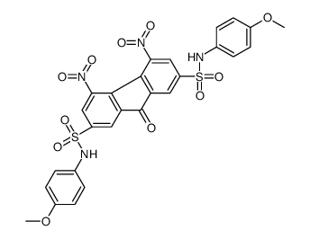 2-N,7-N-bis(4-methoxyphenyl)-4,5-dinitro-9-oxofluorene-2,7-disulfonamide Structure