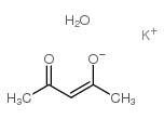 Potassium acetylacetonate hemihydrate structure