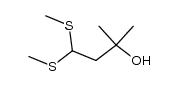 2-methyl-4,4-bis-methylsulfanyl-butan-2-ol Structure