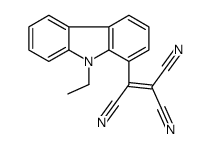 2-(9-ethylcarbazol-1-yl)ethene-1,1,2-tricarbonitrile Structure