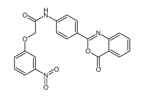 2-(3-nitrophenoxy)-N-[4-(4-oxo-3,1-benzoxazin-2-yl)phenyl]acetamide Structure