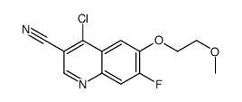 4-氯-7-氟-6-(2-甲氧基乙氧基)-3-喹啉甲腈结构式