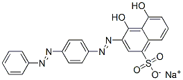4,5-Dihydroxy-3-[[4-(phenylazo)phenyl]azo]naphthalene-1-sulfonic acid sodium salt structure