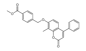 methyl 4-[(8-methyl-2-oxo-4-phenylchromen-7-yl)oxymethyl]benzoate Structure