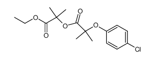 2-(4-Chloro-phenoxy)-2-methyl-propionic acid 1-ethoxycarbonyl-1-methyl-ethyl ester结构式