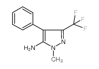 1-甲基-4-苯基-3-三氟甲基-1H-吡唑-5-胺结构式