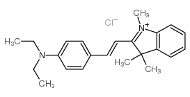 2-[2-[4-(diethylamino)phenyl]vinyl]-1,3,3-trimethyl-3H-indolium chloride Structure