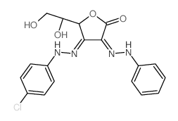 L-threo-2,3-Hexodiulosonicacid, g-lactone, 3-[(4-chlorophenyl)hydrazone]2-(phenylhydrazone) (9CI)结构式