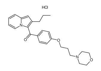 [4-(3-Morpholin-4-yl-propoxy)-phenyl]-(2-propyl-indolizin-3-yl)-methanone; hydrochloride Structure