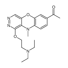 1-[1-[2-(diethylamino)ethoxy]-10-methylpyridazino[4,5-b][1,4]benzoxazin-7-yl]ethanone Structure