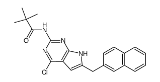 2-pivaloylamino-4-chloro-6-(2-naphthylmethyl)-pyrrolo[2,3-d]pyrimidine结构式