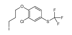 2-chloro-1-(3-iodopropoxy)-4-(trifluoromethylsulfanyl)benzene结构式