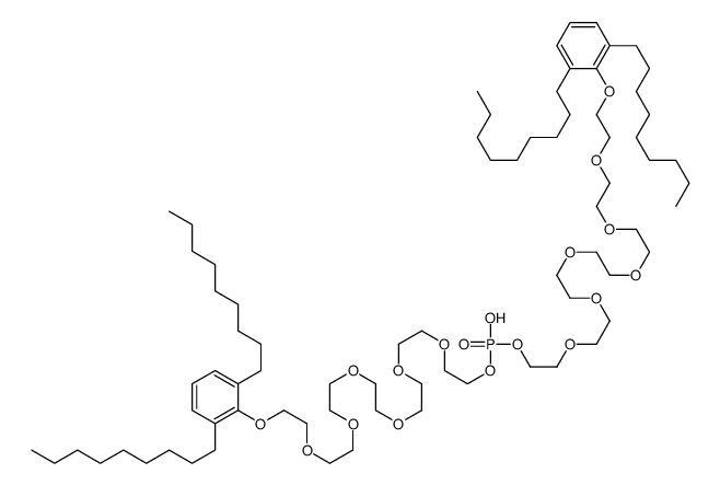 bis[20-(dinonylphenoxy)-3,6,9,12,15,18-hexaoxaicosyl] hydrogen phosphate structure