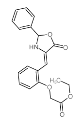 Ethyl 2-[2-[(5-oxo-2-phenyl-oxazolidin-4-ylidene)methyl]phenoxy]acetate结构式
