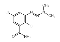 2,5-dichloro-3-dimethylaminodiazenyl-benzamide Structure