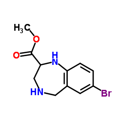 7-溴-2,3,4,5-四氢-1H-苯并[1,4]-氮杂哌嗪-2-甲酸甲酯结构式