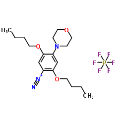 2,5-二丁氧基-4-(吗啉)重氮苯六氟磷酸盐结构式