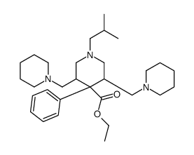 ethyl 1-(2-methylpropyl)-4-phenyl-3,5-bis(piperidin-1-ylmethyl)piperidine-4-carboxylate Structure