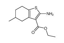2-Amino-3-ethoxycarbonyl-5-methyl-4,5,6,7-tetrahydrobenzothiophene结构式
