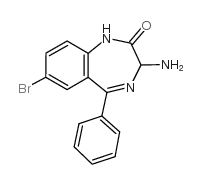 3-氨基-7-溴-5-苯基-1,3-二氢-苯并[e][1,4]二氮杂-2-酮结构式