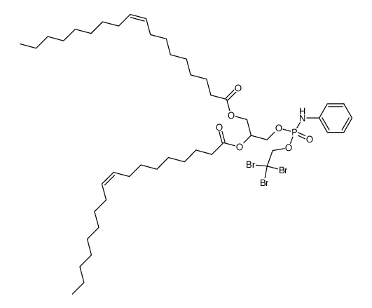 3-(((phenylamino)(2,2,2-tribromoethoxy)phosphoryl)oxy)propane-1,2-diyl dioleate结构式