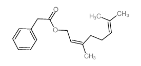 3,7-dimethylocta-2,6-dienyl 2-phenylacetate结构式