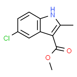 5-氯-2-甲基-1H-吲哚-3-羧酸甲酯结构式