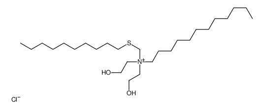 decylsulfanylmethyl-dodecyl-bis(2-hydroxyethyl)azanium,chloride Structure