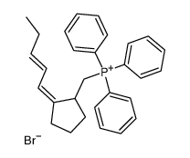 ((2-(pent-2-en-1-ylidene)cyclopentyl)methyl)triphenylphosphonium bromide结构式