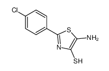 5-amino-2-(4-chlorophenyl)-1,3-thiazole-4-thiol结构式
