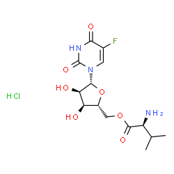 5'-O-(L-valyl)-5-fluorouridine HCl Structure