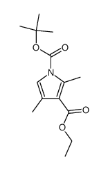 2,4-dimethylpyrrole-1,3-dicarboxylic acid 1-tert-butyl 3-ethyl ester结构式
