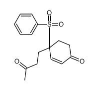 4-(benzenesulfonyl)-4-(3-oxobutyl)cyclohex-2-en-1-one结构式